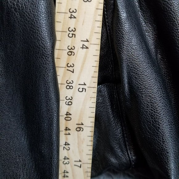 Spanx Pants Womens 3X Black Faux Leather Look High Rise Shaping Pocket Jogger - Picture 4 of 14